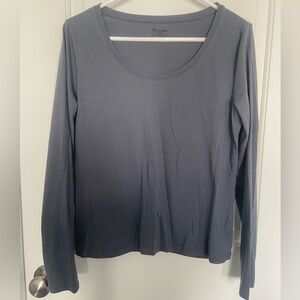 Women's Blue Long Sleeve Top